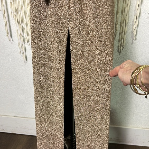 SOLD Jen's Pirate Booty NWOT Metallic Atomic Maxi Dress in Champagne Size M - Picture 6 of 14